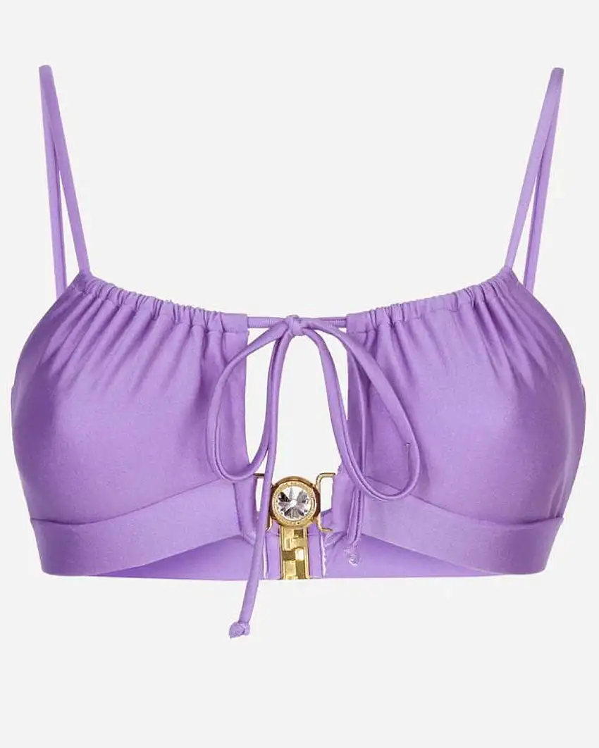 Chiara Ferragni Bikini Fascia Gioiello Lilla