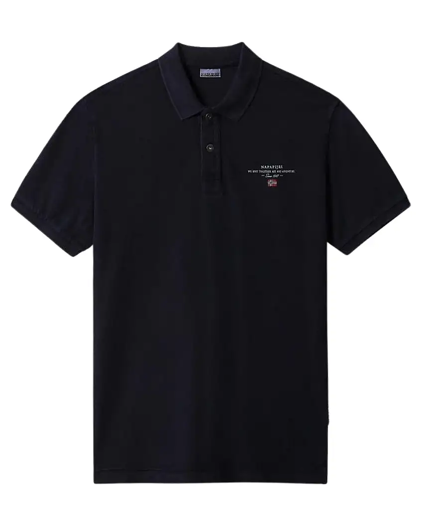 Napapijri Polo Elbas Manica Corta Cotone Blu