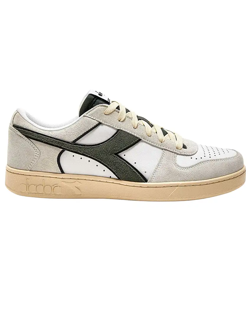 Diadora Sneakers Magic Basket Low Suede Leather Bianco