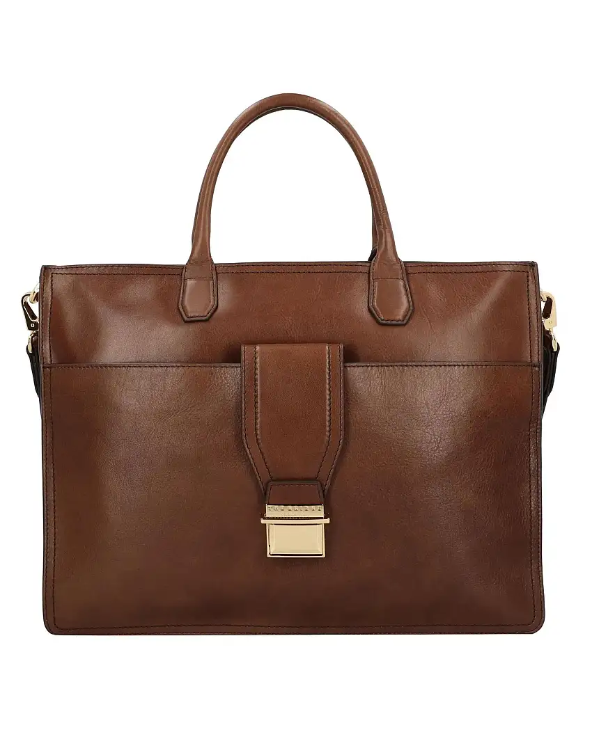 The Bridge Messenger Da Lavoro In Pelle A Due Manici Marrone Unisex