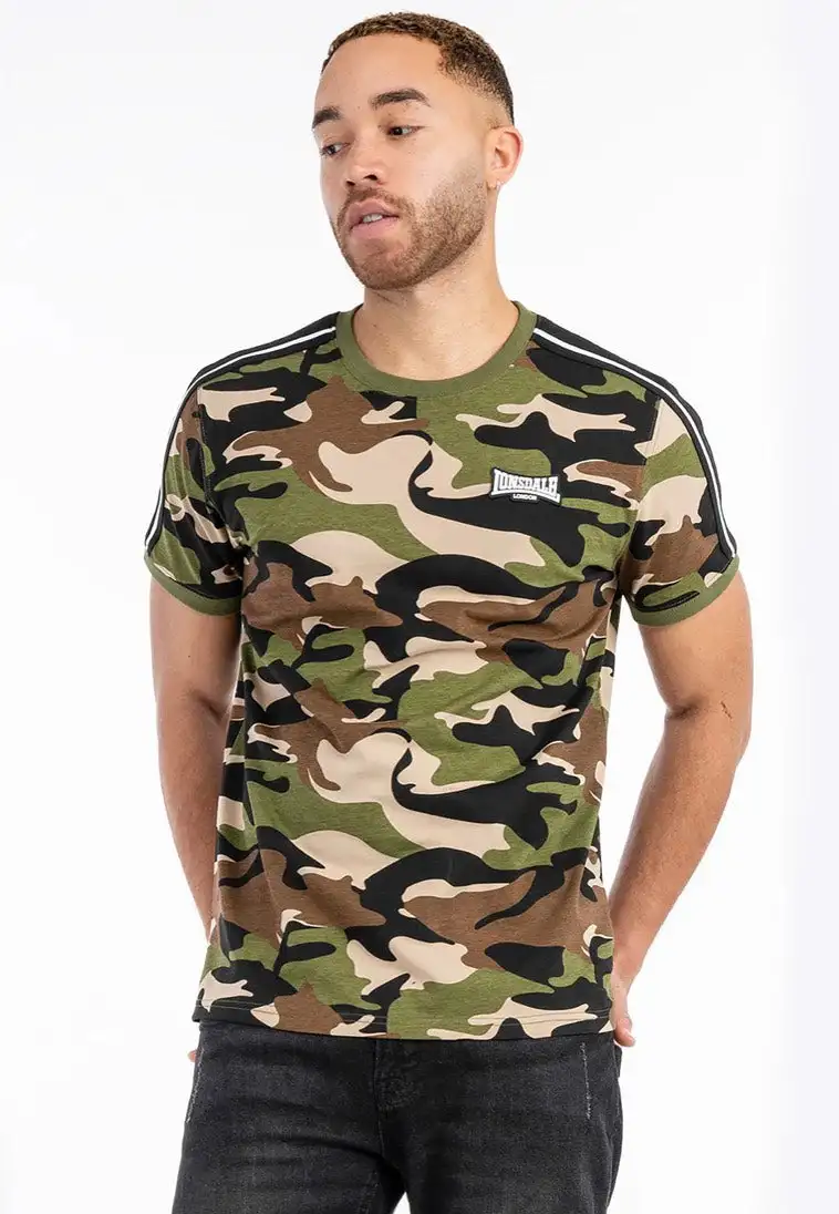 Lonsdale - Gunnista Camo Woodland - T-Shirt