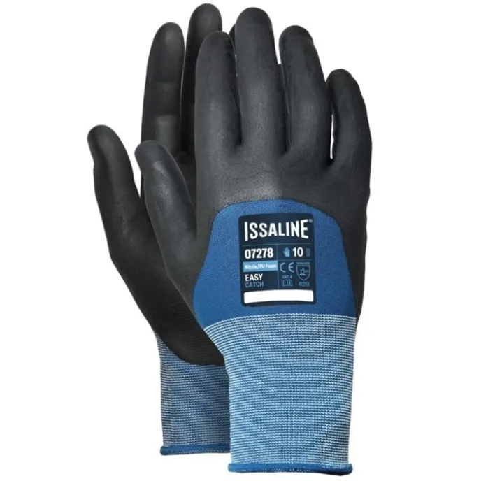 12 Paia - Guanti da lavoro Easy Catch in Nylon NBR Foam - Issa Line 07278