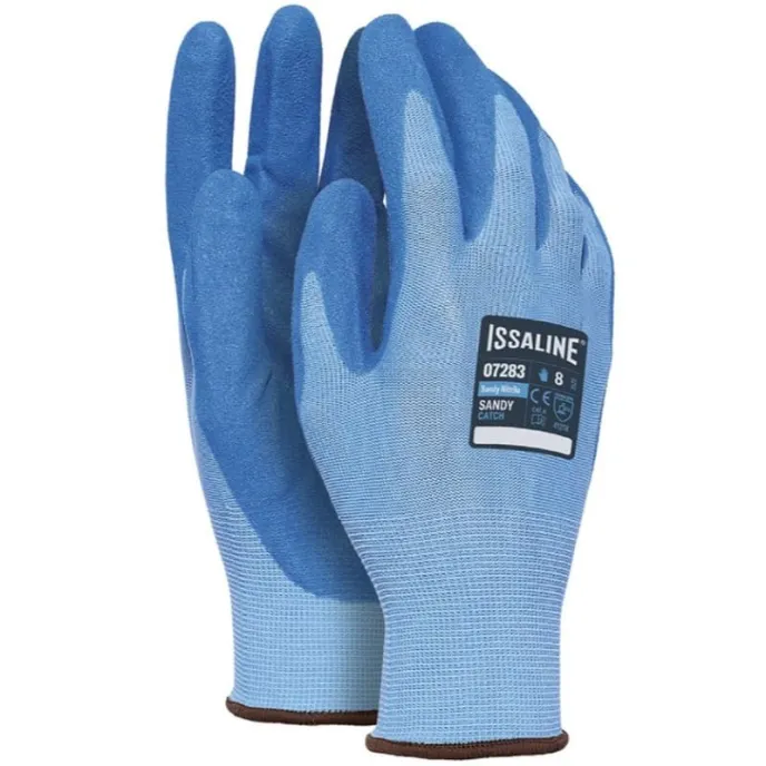 12 Paia - Guanti da lavoro Sandy Catch in Nitrile Foam - Issa Line 07283