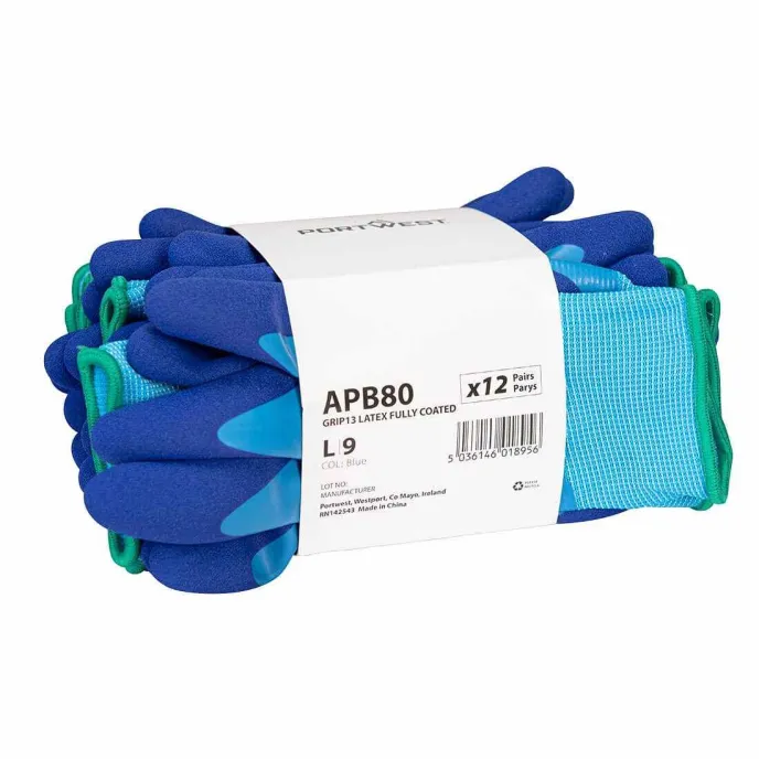 12 Pezzi - Guanti da Lavoro in Lattice Antitaglio Stretch Portwest APB80