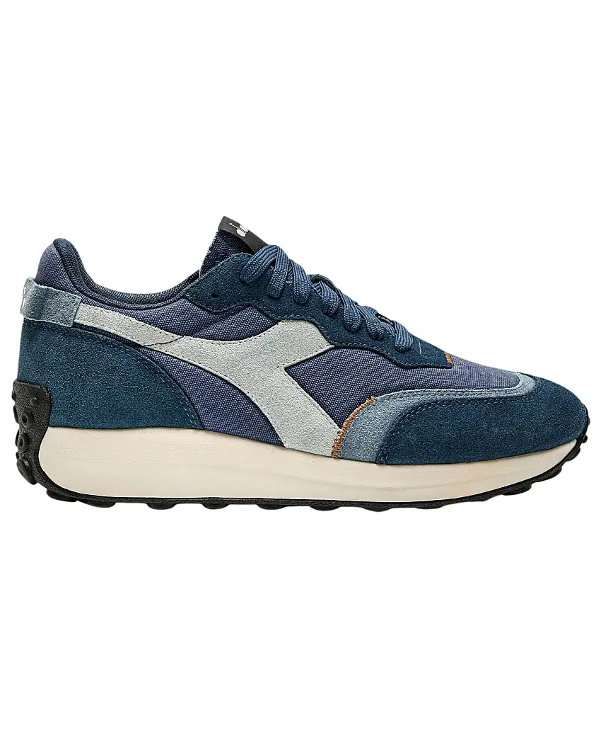 Diadora Sneakers Race Suede SW in Pelle Scamosciata Blu