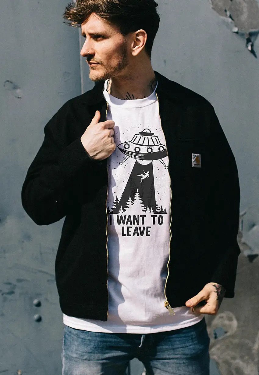 Dancitee - I Want To Leave Reflective White - T-Shirt