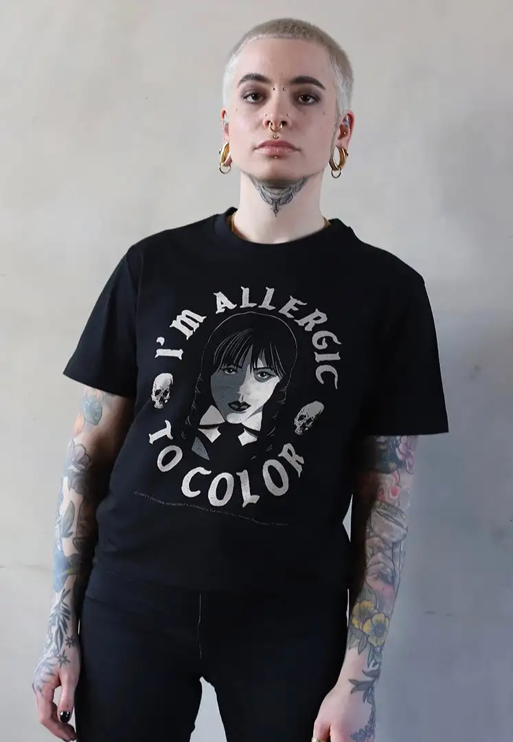 Wednesday Addams - Allergic To Color - Girly