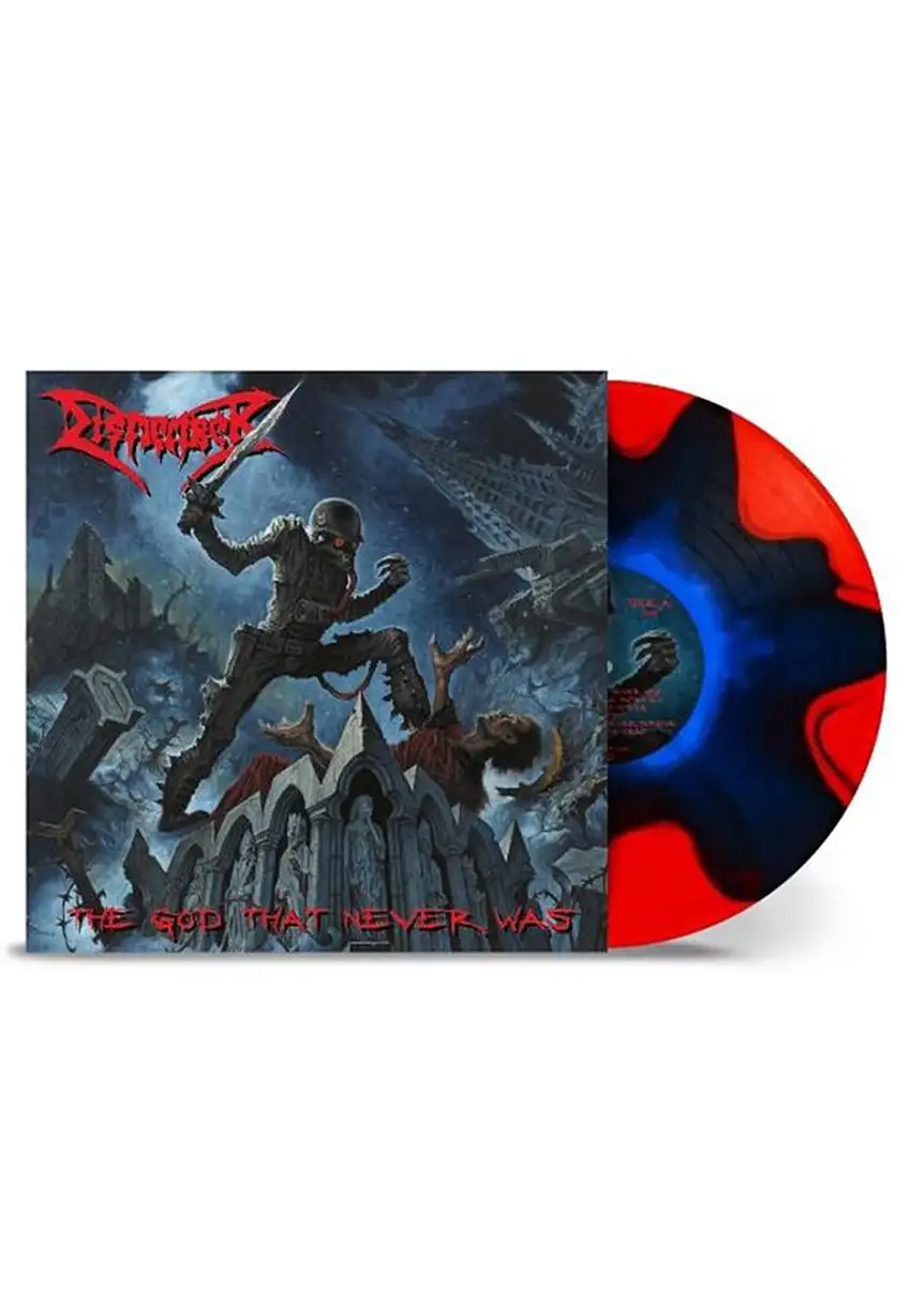 DISMEMBER - The God That Never Was Red/Black/Blue - Colored Vinyl