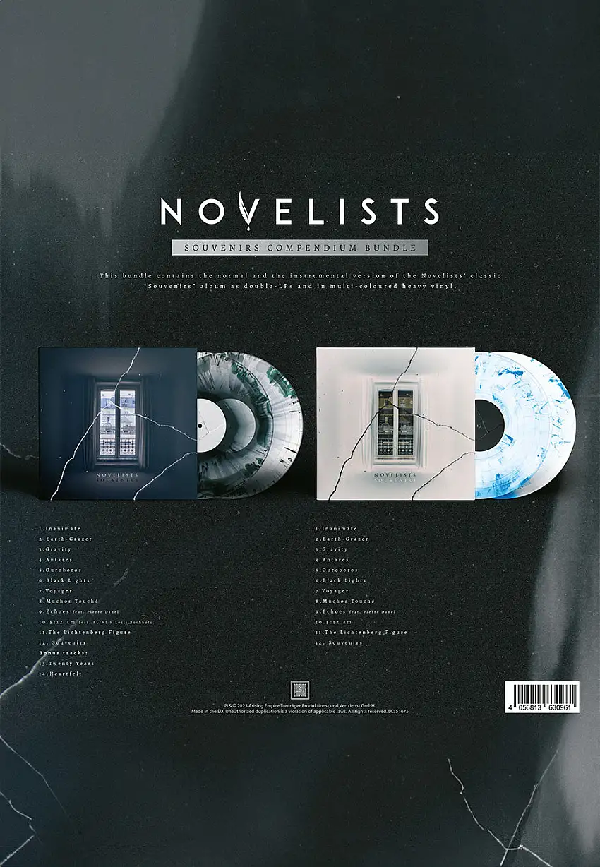 Novelists - Souvenirs (Compendium Bundle) Ltd. Clear w/ Green/Black & White w/ Blue - Colored 4 Vinyl