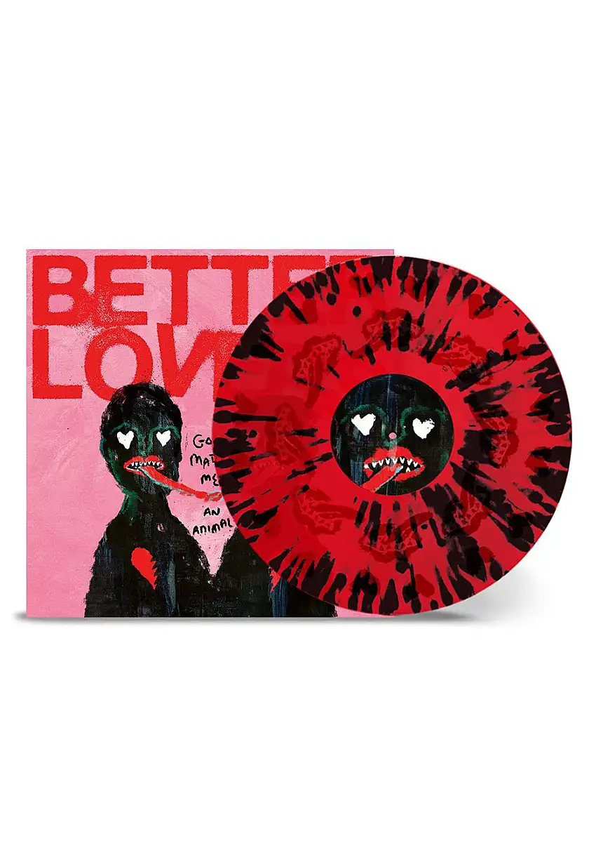 Better Lovers - God Made Me An Animal Transparent Red w/ Black - Splattered Vinyl