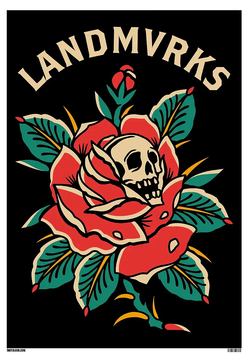 Landmvrks - Rose Skull - Poster