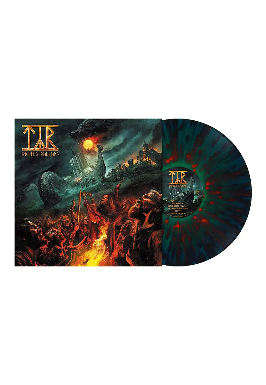 Týr - Battle Ballads Ltd. Dark Teal Green Melt w/ Red - Splattered Vinyl
