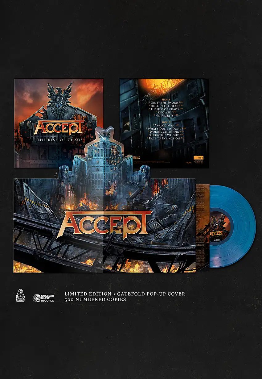 Accept - The Rise Of Chaos Ltd. Blue - Colored Vinyl