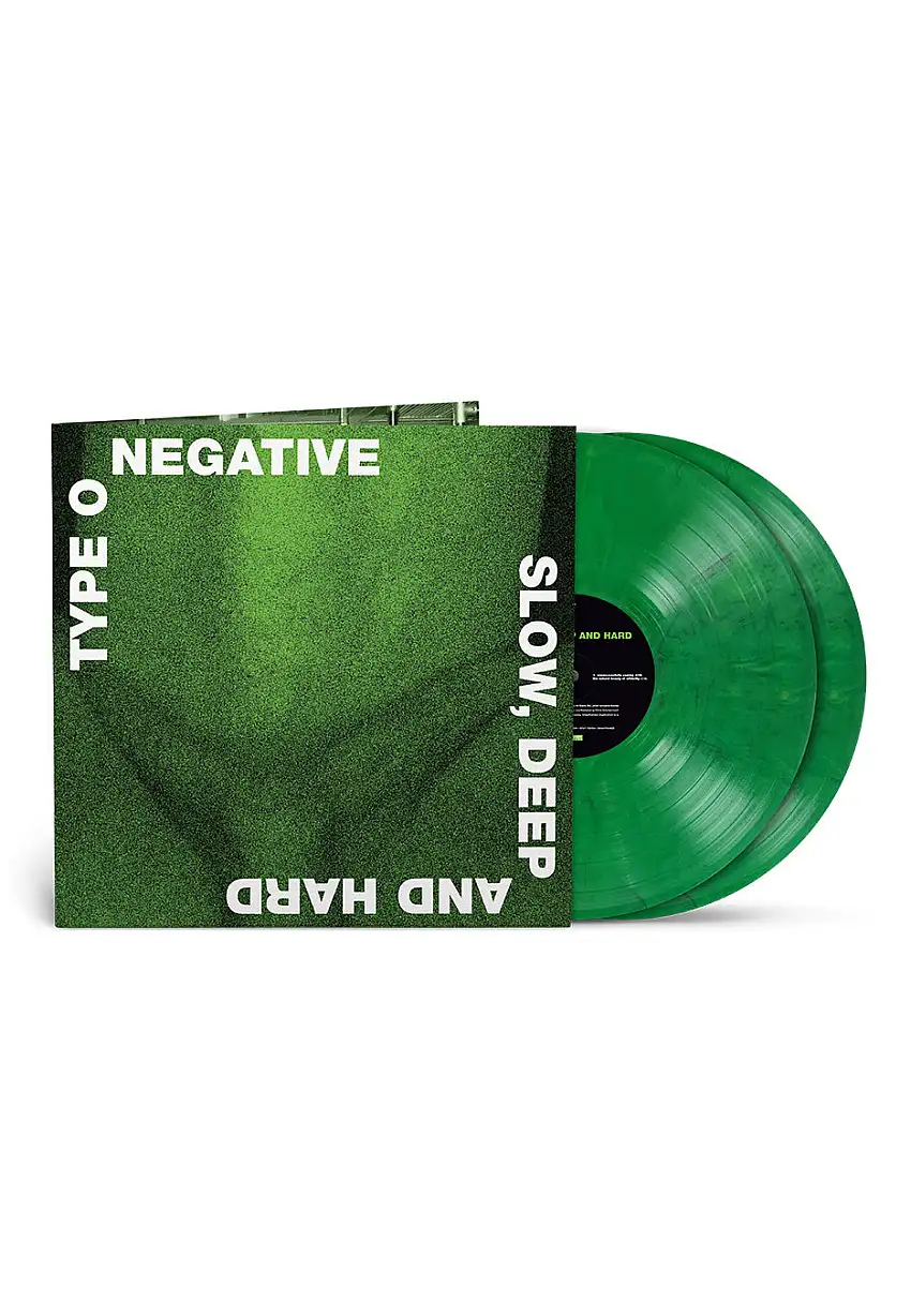 Type O Negative - Slow Deep And Hard Green & Black Marbled - Colored 2 Vinyl