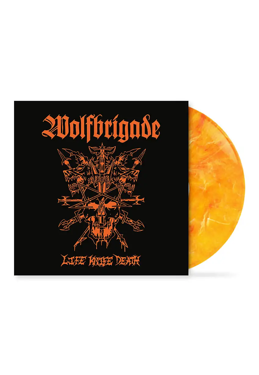 Wolfbrigade - Life Knife Death Orange - Marbled Vinyl