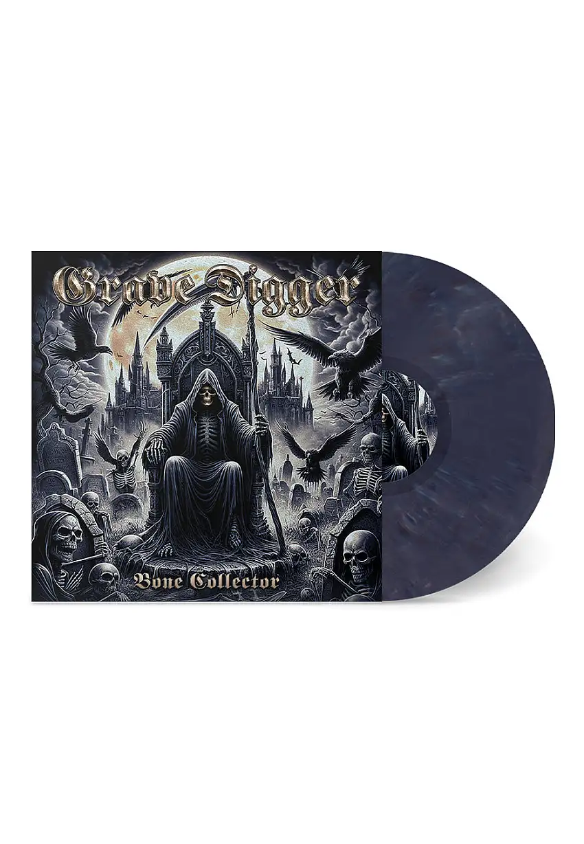 Grave Digger - Bone Collector Ltd. Red Transparent Blue White - Marbled Vinyl