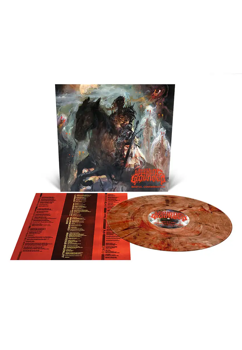Walking Wounded - Bestial Condemnation Ltd. Custom Amber - Marbled Vinyl