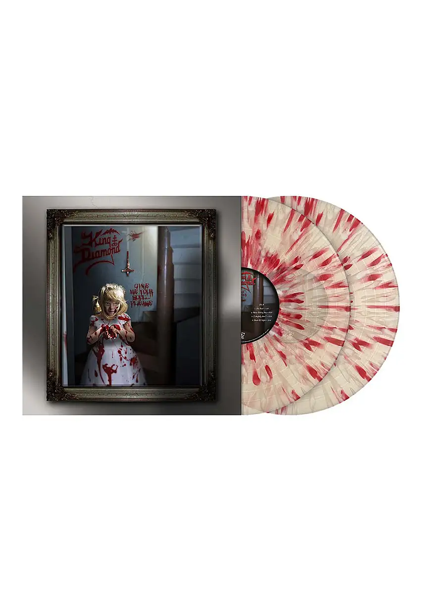 King Diamond - Give Me Your Soul...Please Ltd. Clear w/ Red & White - Splattered 2 Vinyl