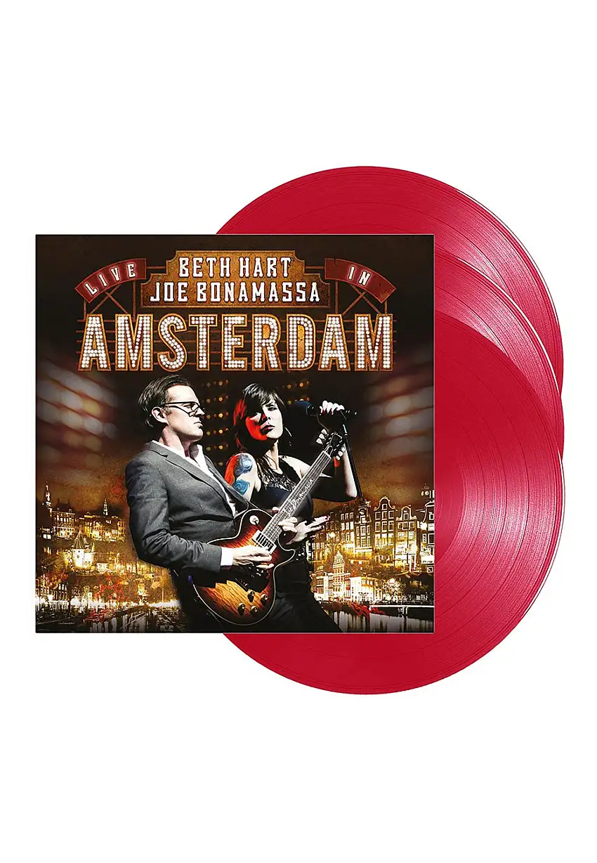Beth Hart & Joe Bonamassa - Live In Amsterdam (10th Anniversary) Ltd. Red - Colored 3 Vinyl