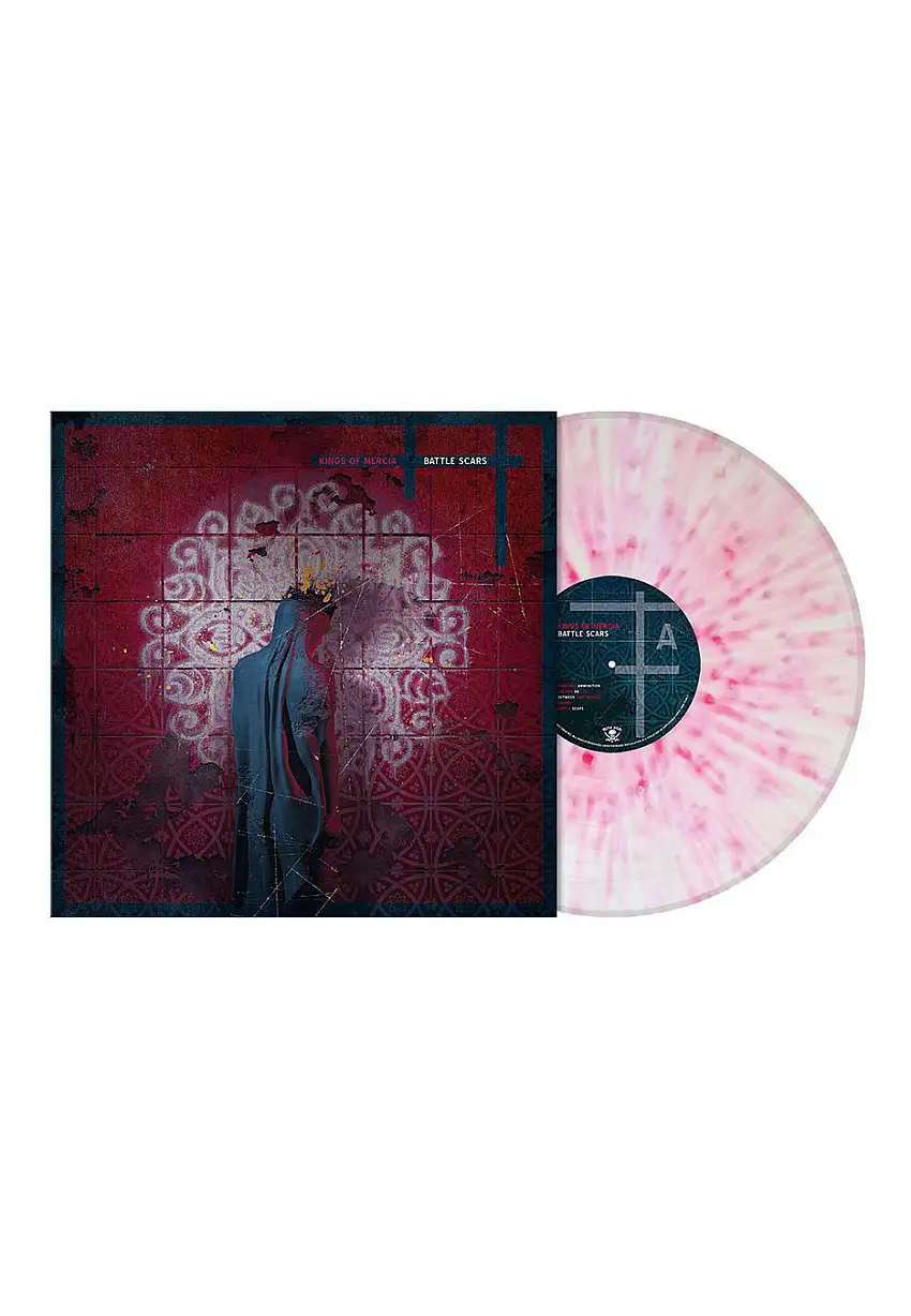 Kings Of Mercia - Battle Scars Ltd. Milky White w/ Pink - Splattered Vinyl