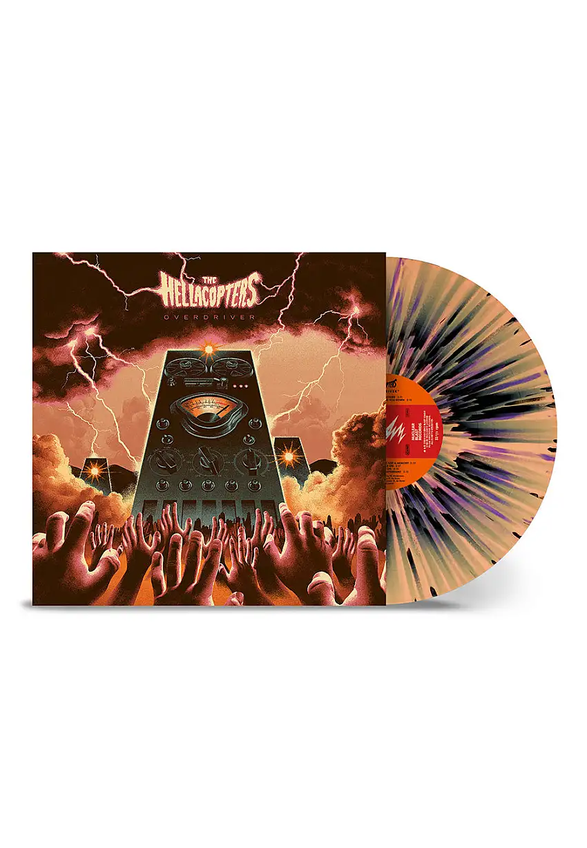 The Hellacopters - Overdriver Ltd. Apricot/ Purple/ Black Indie Exclusive - Splatter Vinyl