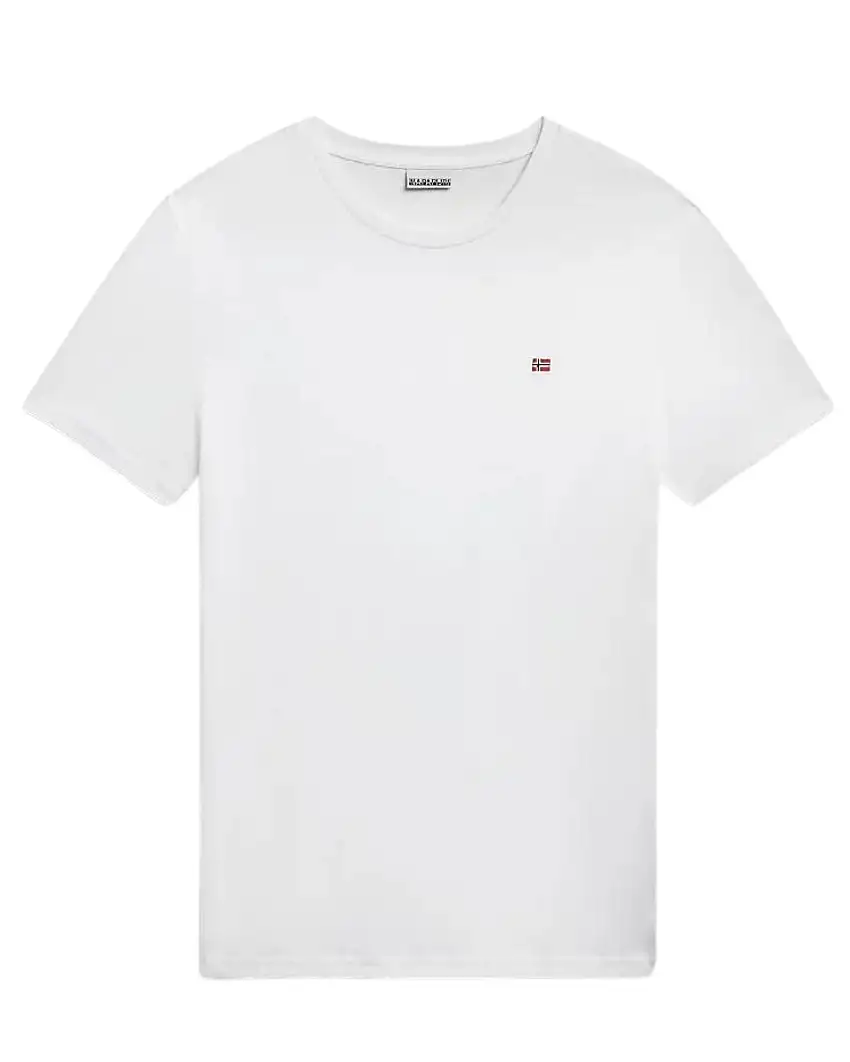 Napapijri T-Shirt Manica Corta Girocollo Cotone Bianco
