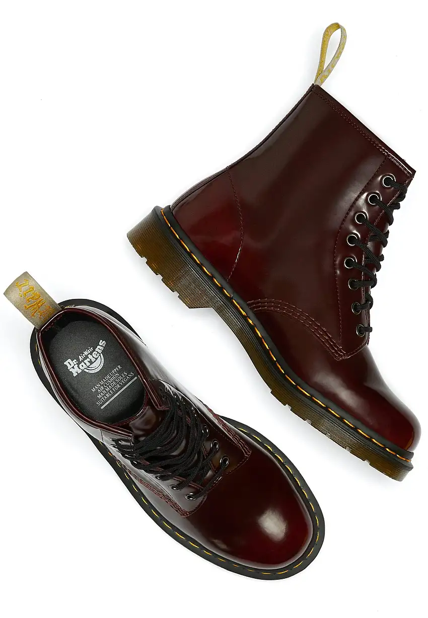 Dr. Martens - Vegan 1460 Cherry Red Oxford Rub Off Red - Scarpe