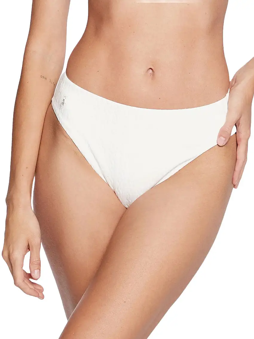 Bikini Pezzo Sotto Ralph Lauren French Cut High Rise da Donna - Bianco