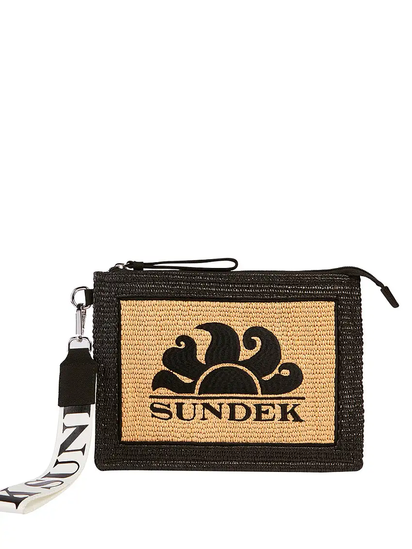 Borsa Mare Sundek Clutch da Donna - Nero Avorio