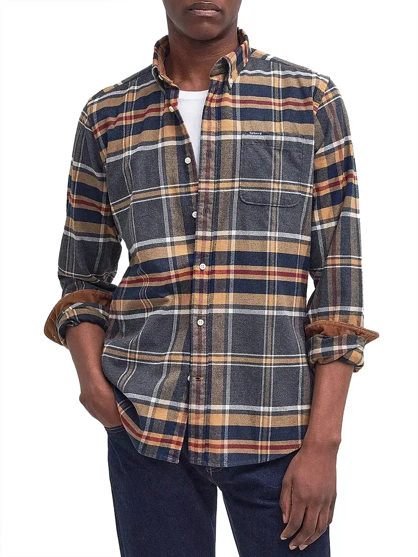 Camicia Casual Barbour Ronan Tailored Check da Uomo - Multicolore