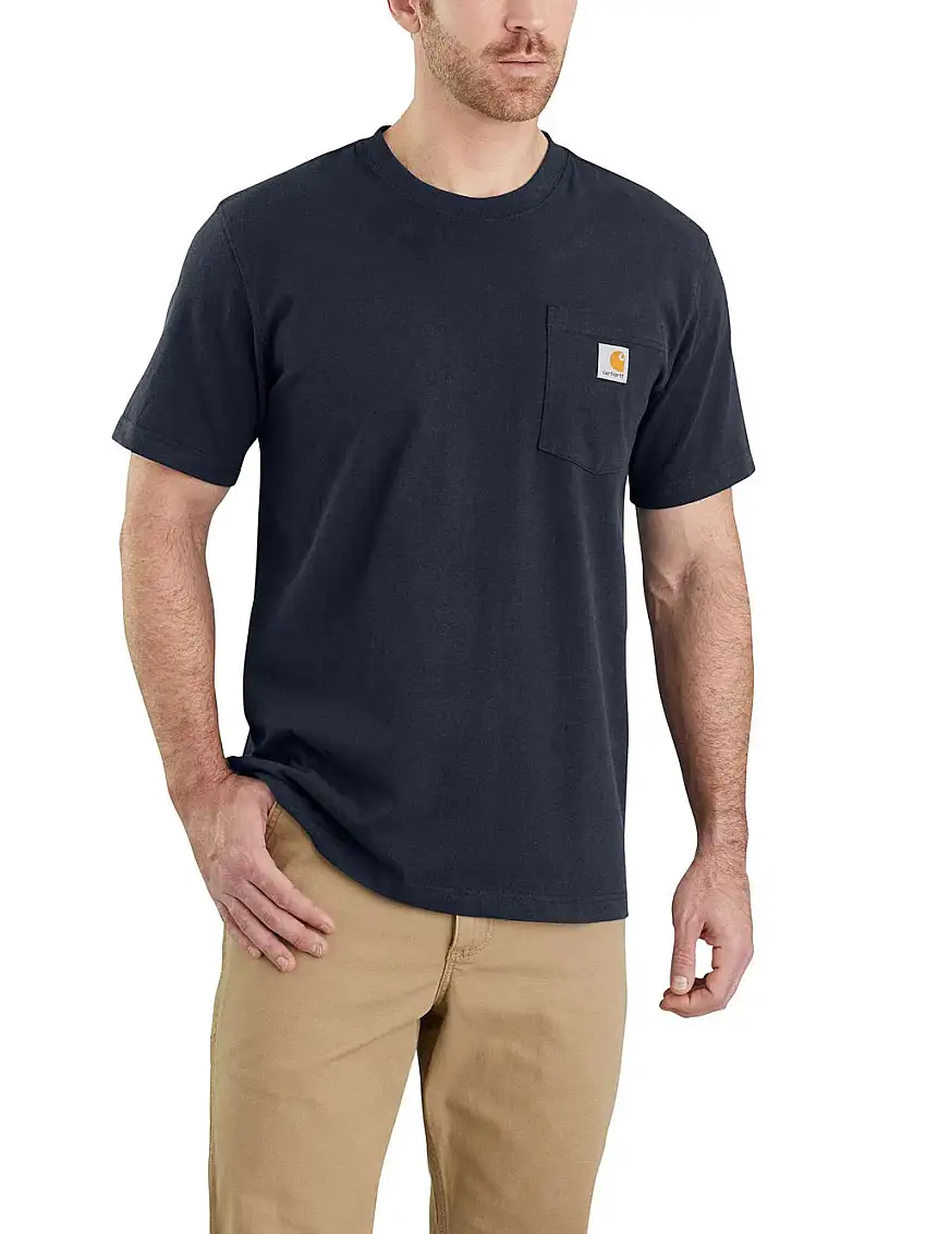 T-shirt Carhartt Pocket da Uomo - Blu