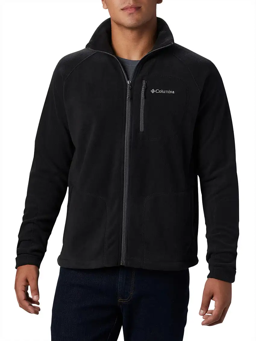 Felpa Zip Columbia Fast Trek da Uomo - Nero