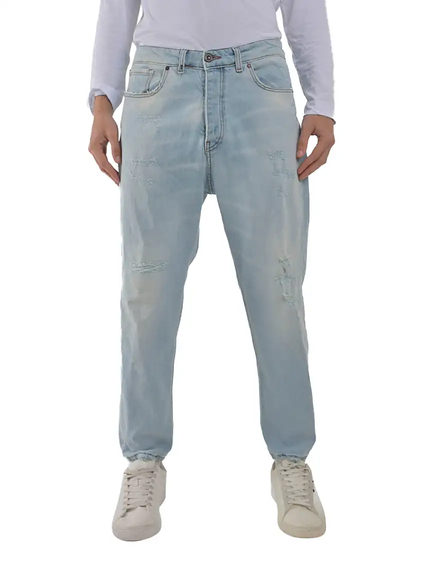Jeans Carrot Displaj Blues da Uomo - Denim