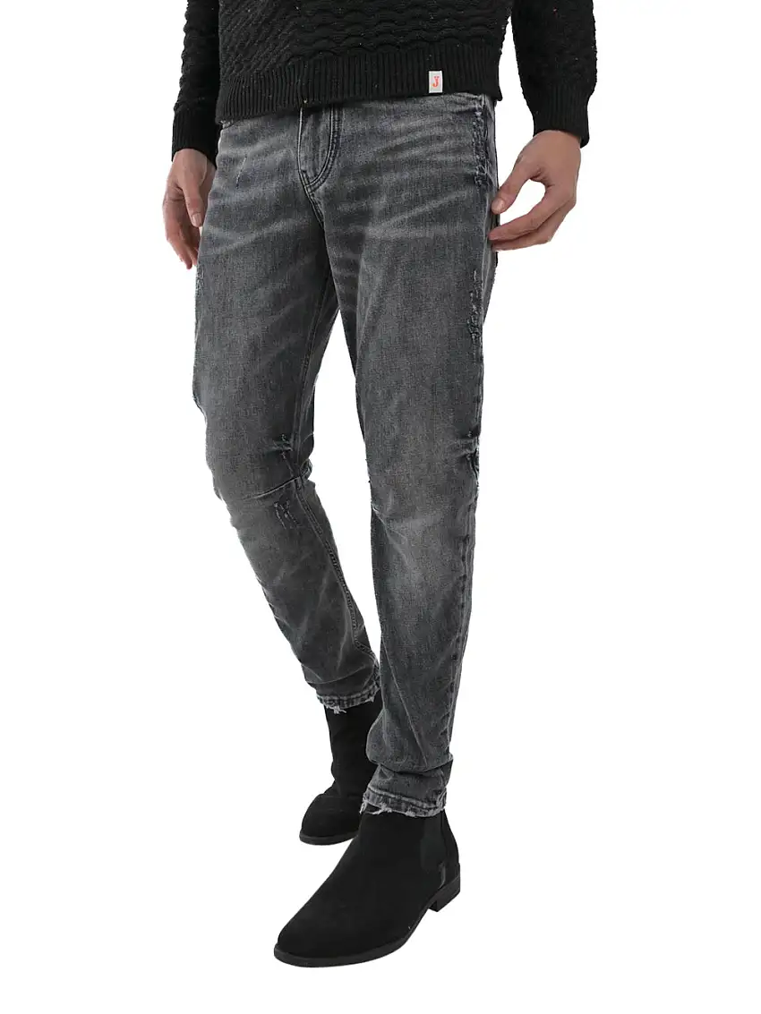 Jeans Tapered Displaj Kron da Uomo - Nero