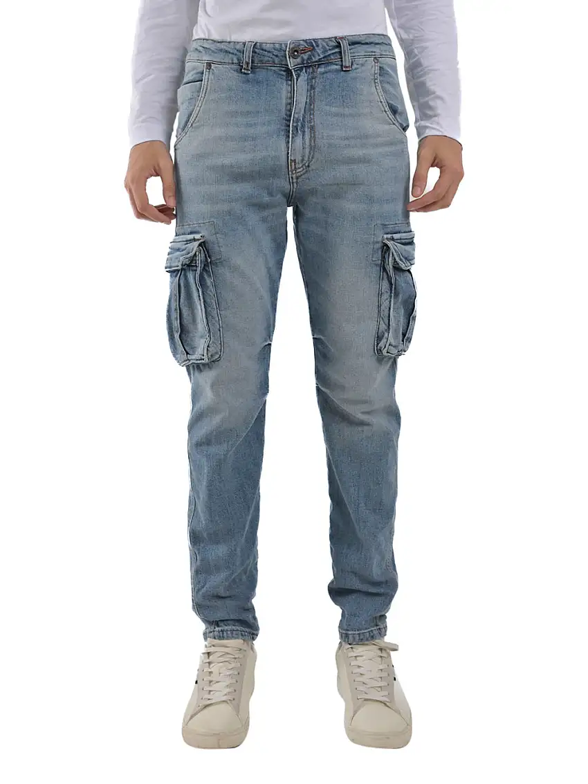 Jeans Cargo Displaj Marktas da Uomo - Denim