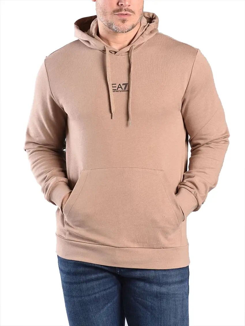 Felpa Cappuccio Ea7 da Uomo - Beige