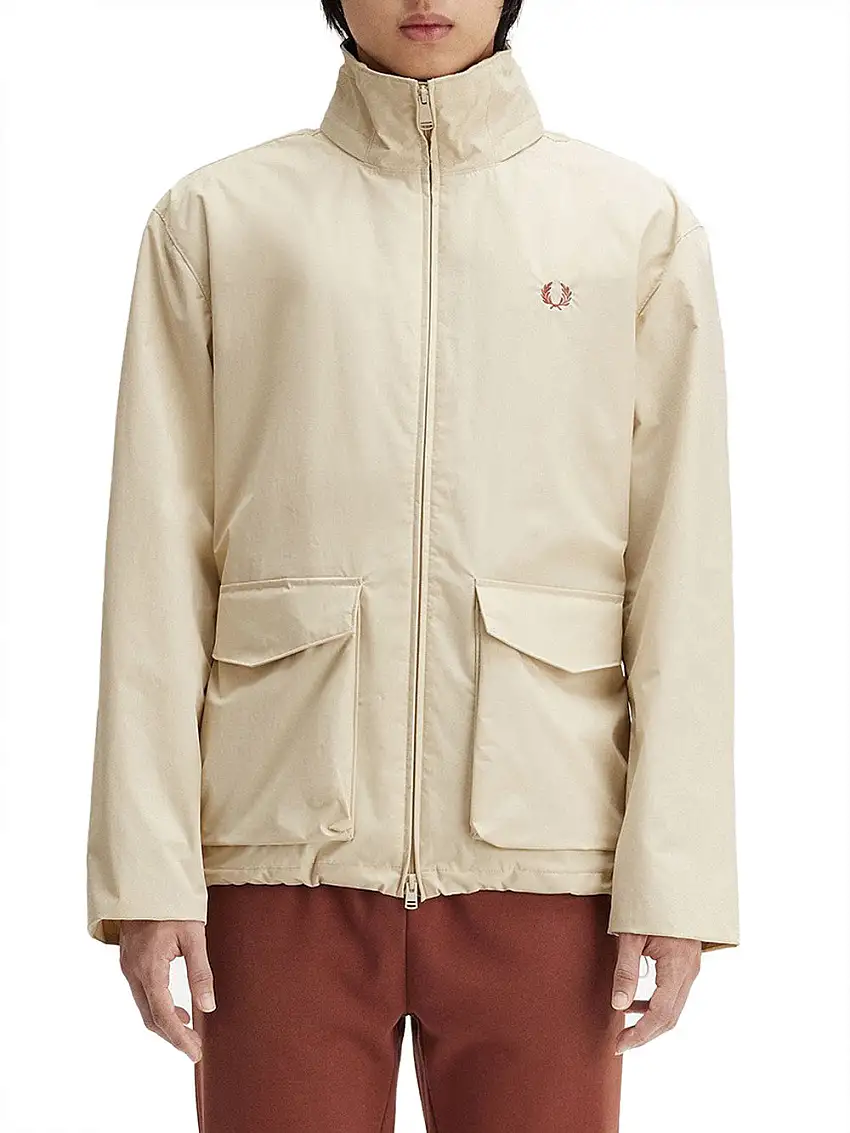 Giubbino Fred Perry Patch Pocket da Uomo - Avorio