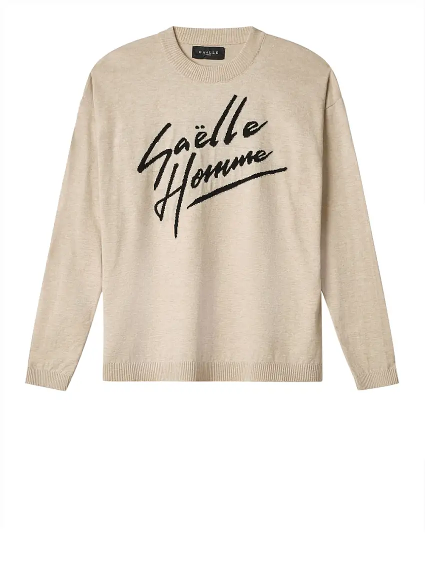 Pullover Gaelle Fit Over da Uomo - Beige