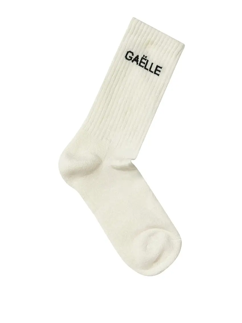 Calzini Gaelle Spugna Basic Logo da Donna - Bianco