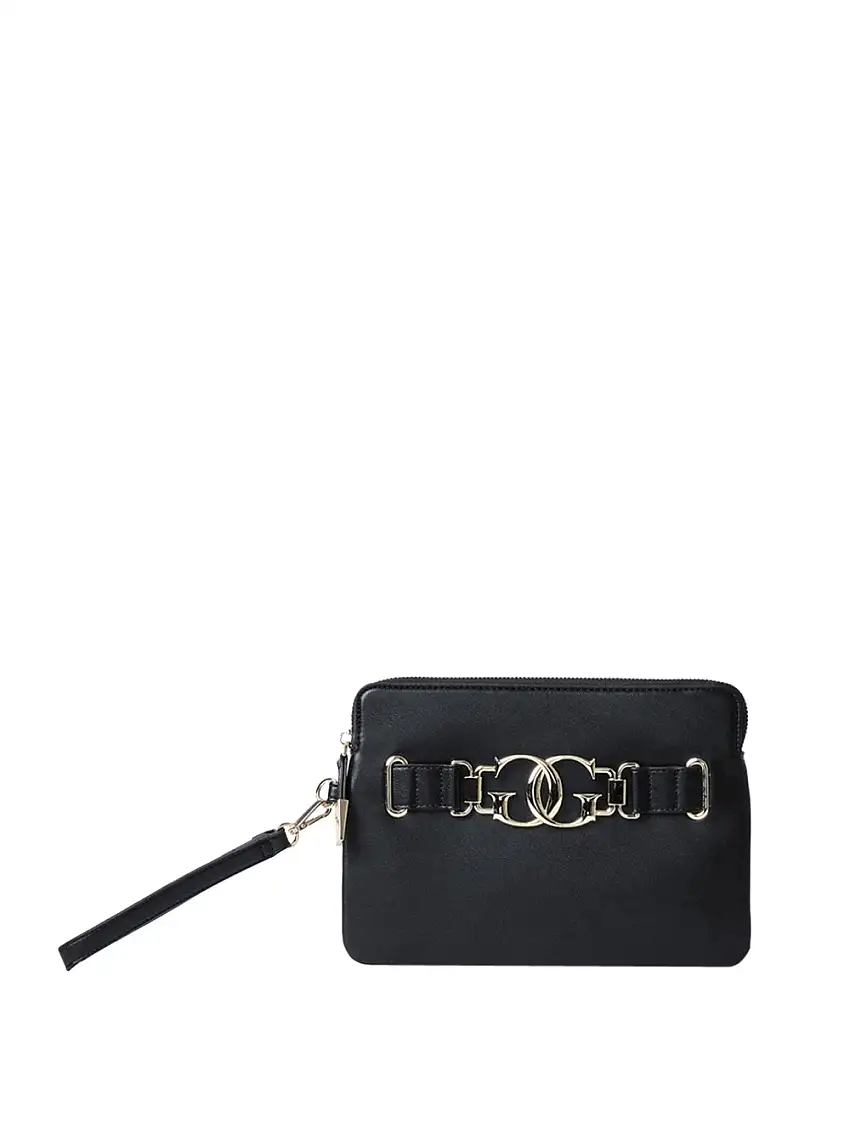 Borsa Pochette Gaelle Double G da Donna - Nero