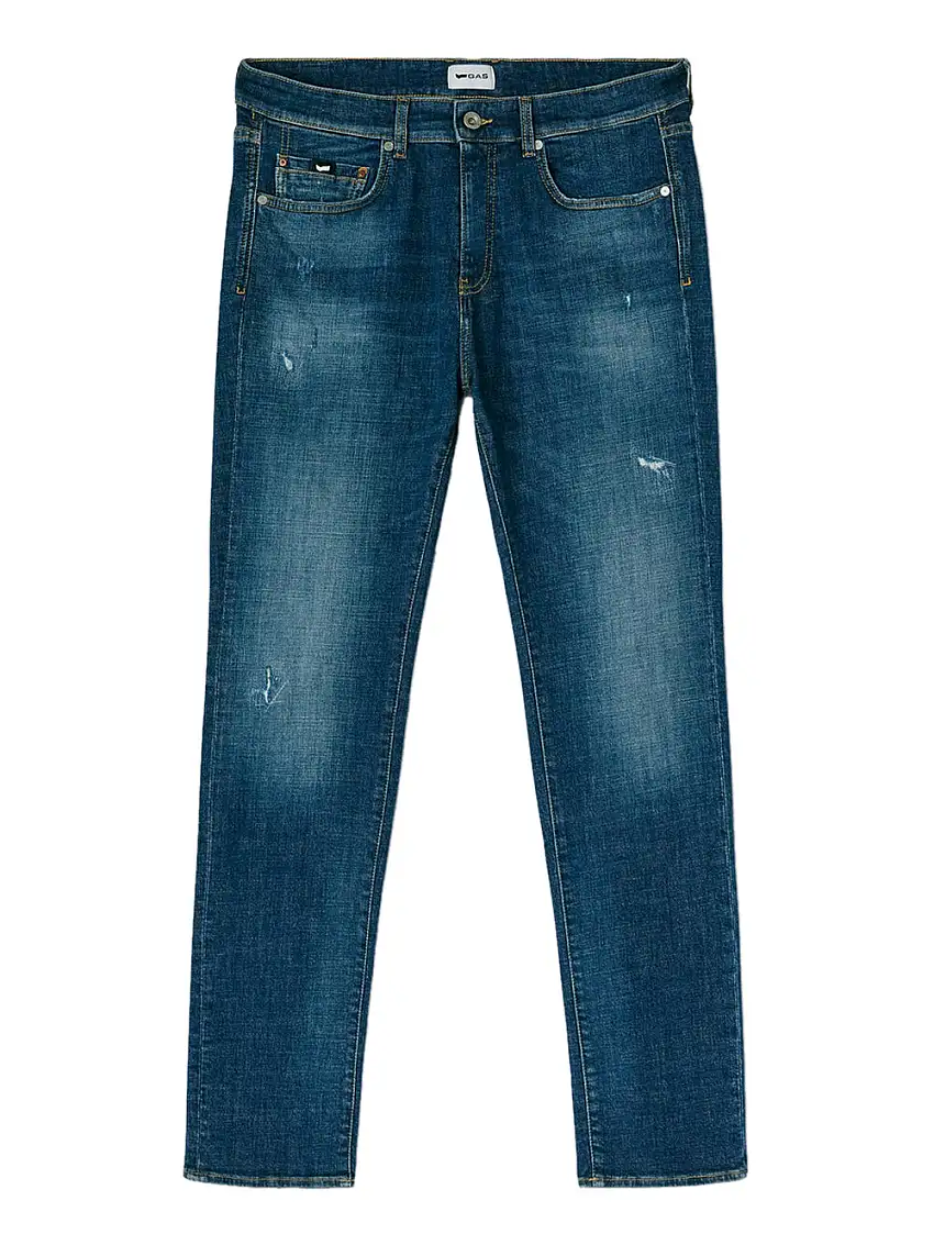 Jeans Gas Pure Indigo 12Oz da Uomo - Denim