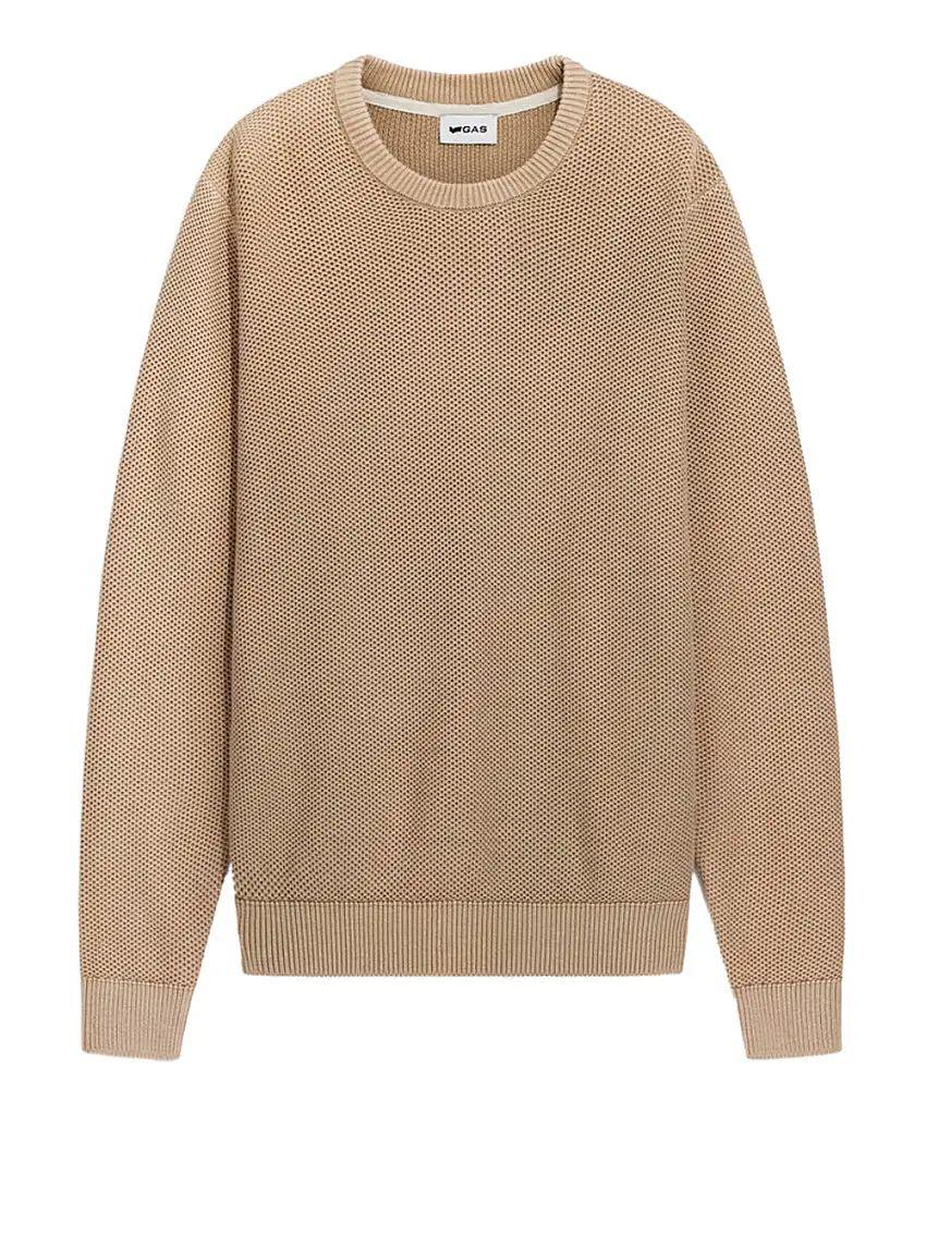 Maglione Gas Honeycomb da Uomo - Beige