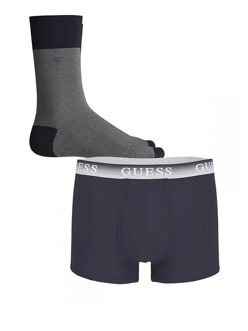 Coordinato Intimo Guess Socks E Trunk Pack da Uomo - Blu