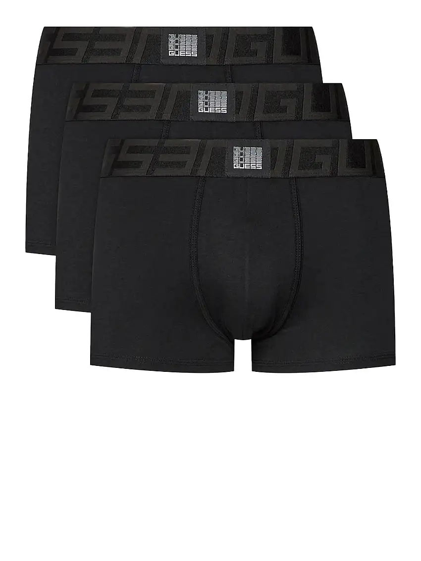 Boxer Guess Idol Trunk 3 Pack da Uomo - Nero