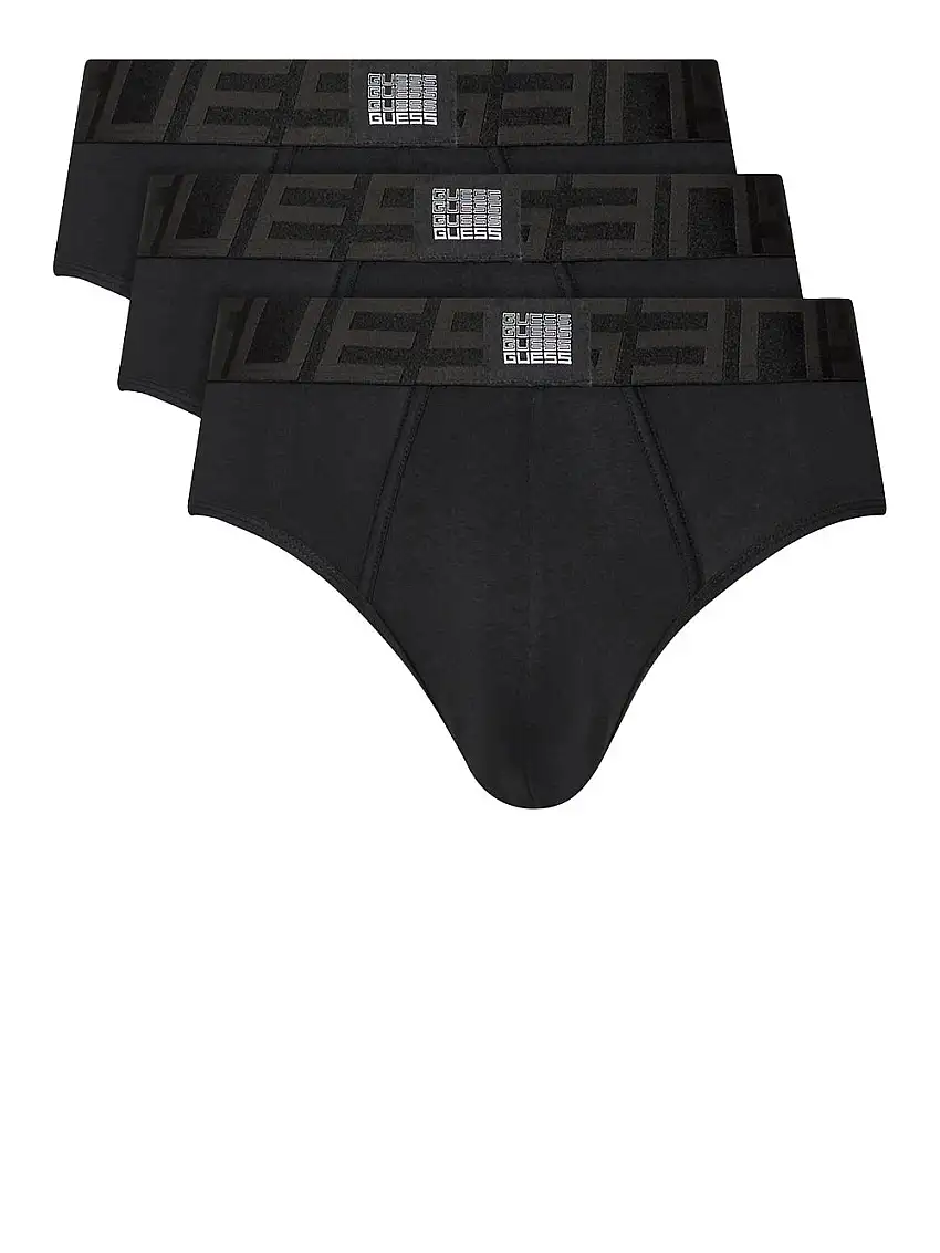 Slip Guess Idol 3 Pack da Uomo - Nero