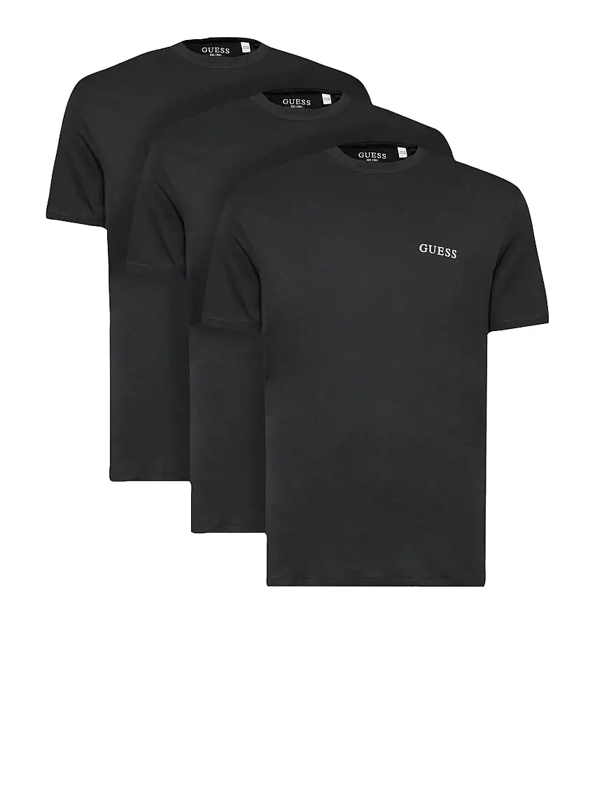 T-shirt Guess 3Pack da Uomo - Nero