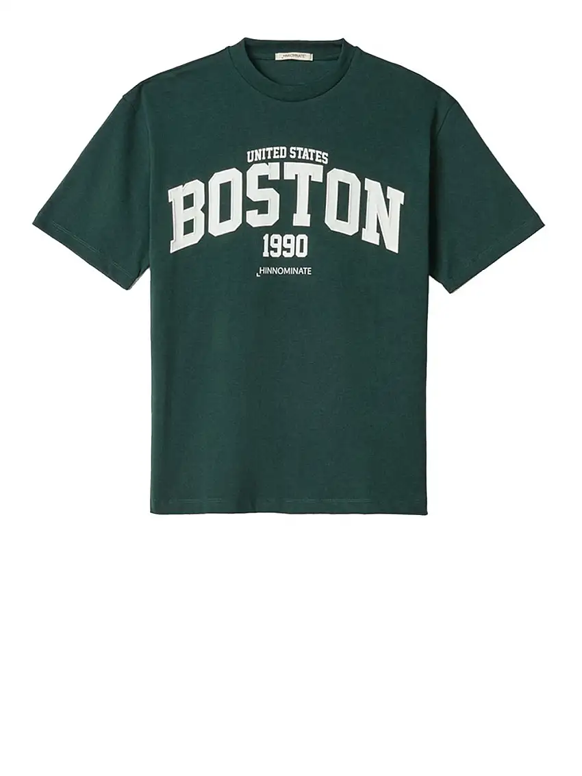 T-shirt Hinnominate City Varsity da Donna - Verde