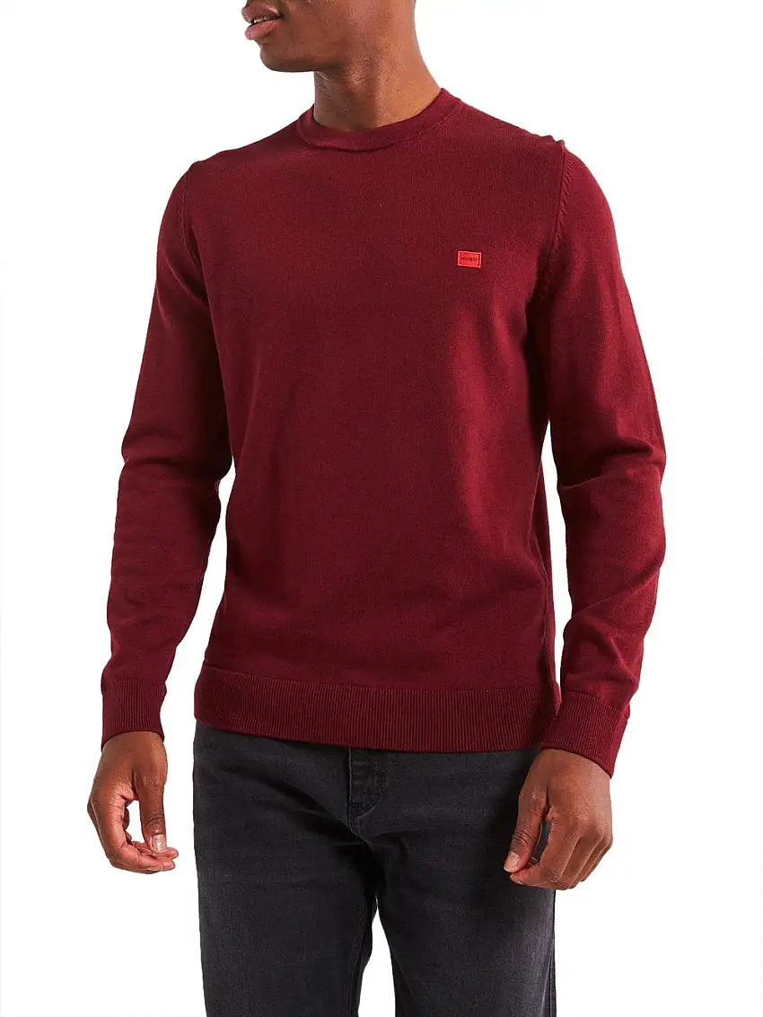 Pullover Hugo Boss San Cassius da Uomo - Bordeaux