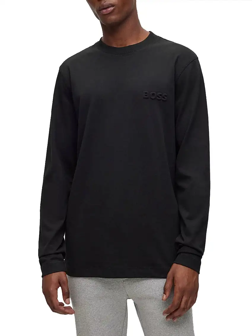 T-shirt Hugo Boss Teebasiclong da Uomo - Nero