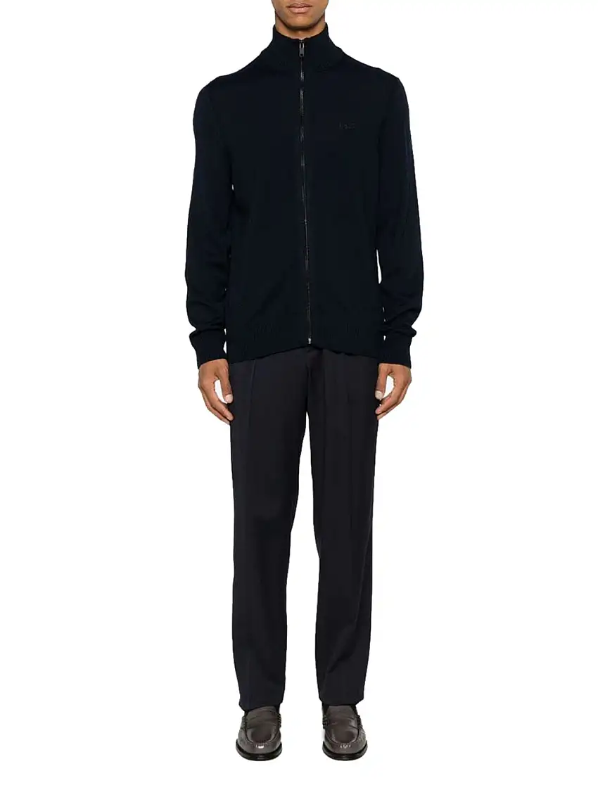 Cardigan Hugo Boss Avac Fz da Uomo - Blu